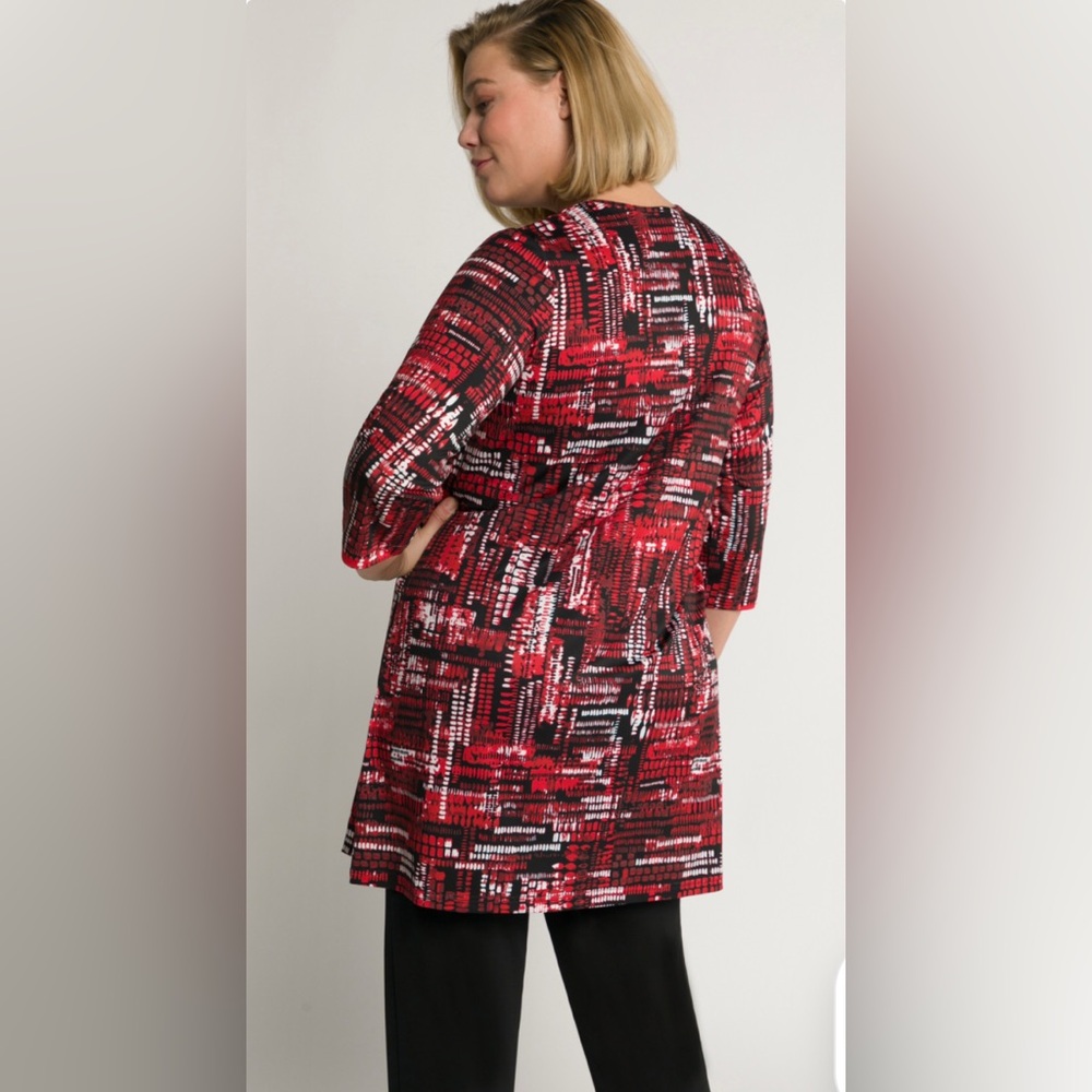 Ulla Popken Red and Black 28/30 Women's Tunic Top - Picture 10 of 12